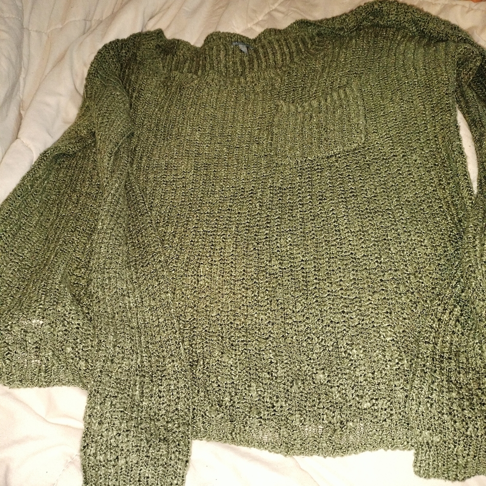 Charlotte Russe Cozy Green Sweater